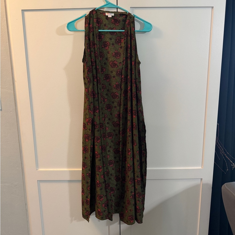 Floral Sleeveless Duster